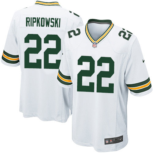 Men's Game Aaron Ripkowski Nike Jersey White Road - #22 NFL Green Bay Packers